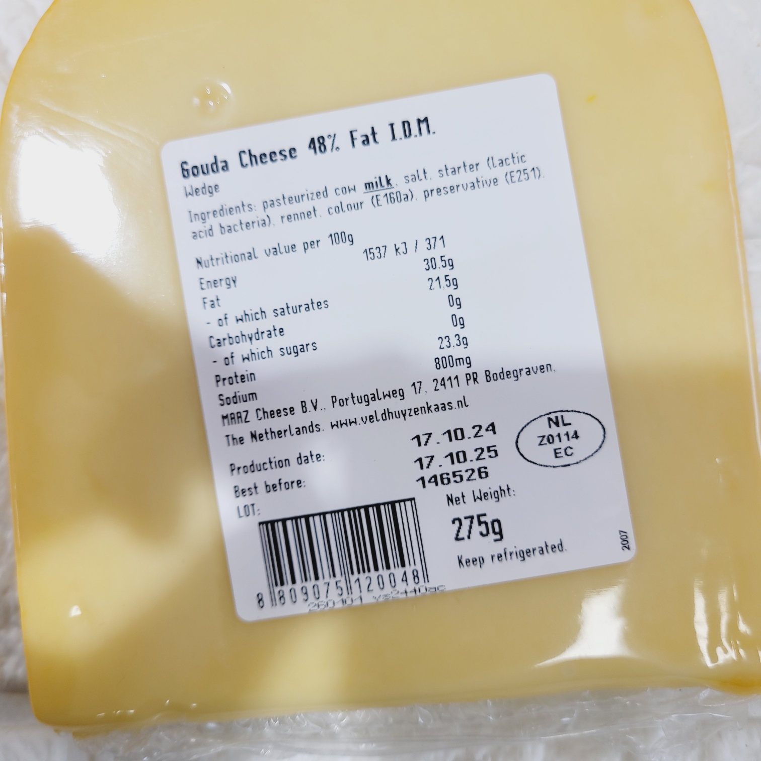 [120048] 고다 치즈 웨지 275g
