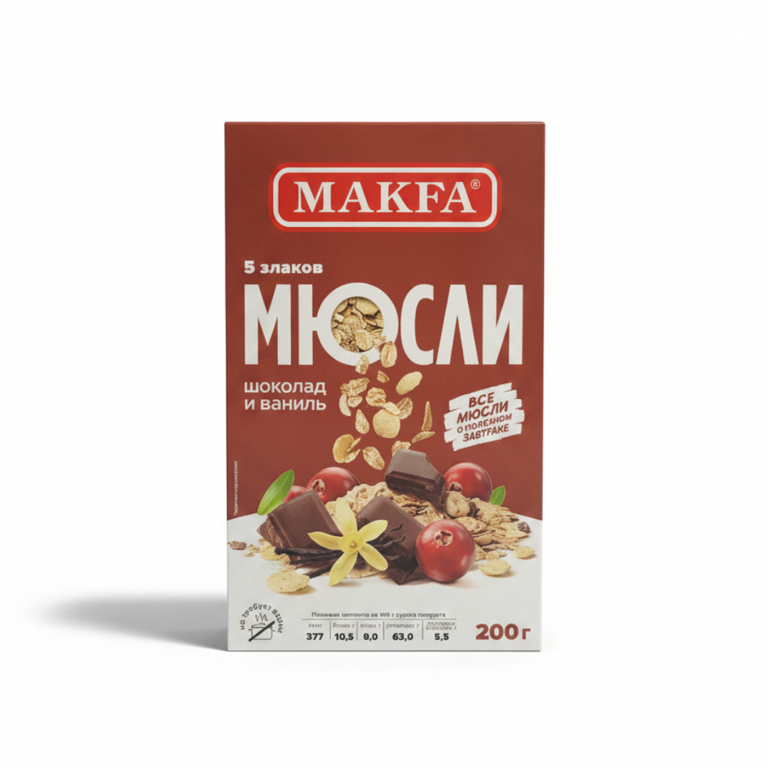 [021580] MAKFA 5가지 곡물 뮤즐리(초콜릿 앤 바닐라) 200g