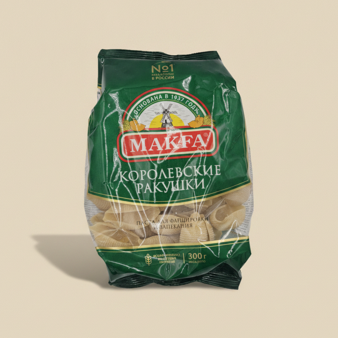 [013653] MAKFA КОРОЛЕВСКИЕ РАКУШКИ макароны 300гр
