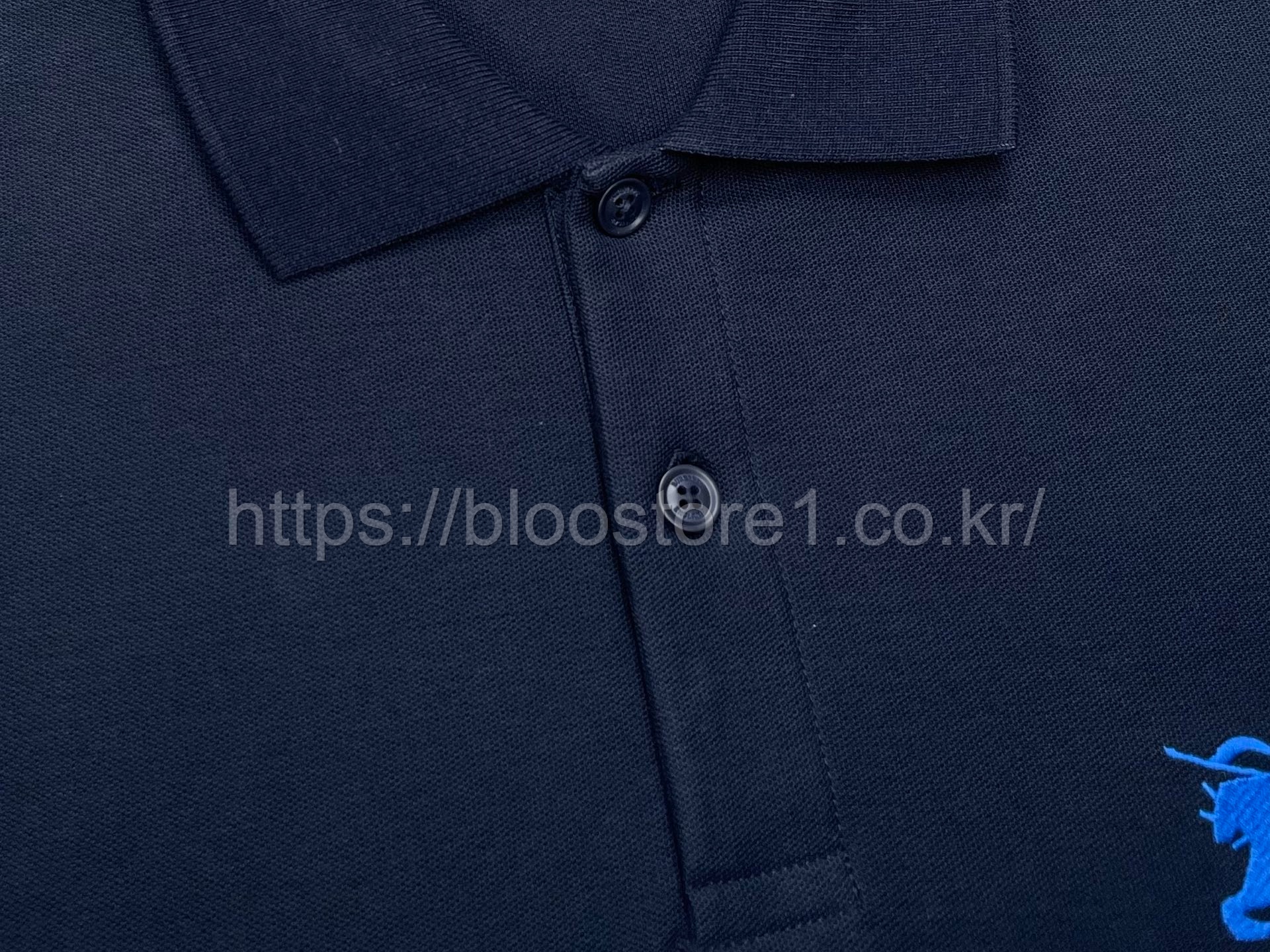 버버리 이퀘스트리안 나이트 모티프 자수 폴로 셔츠