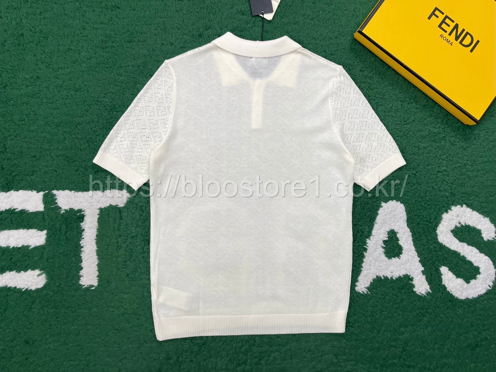 펜디 비스코스 트리콧 폴로 셔츠 2color (네이비) (화이트)