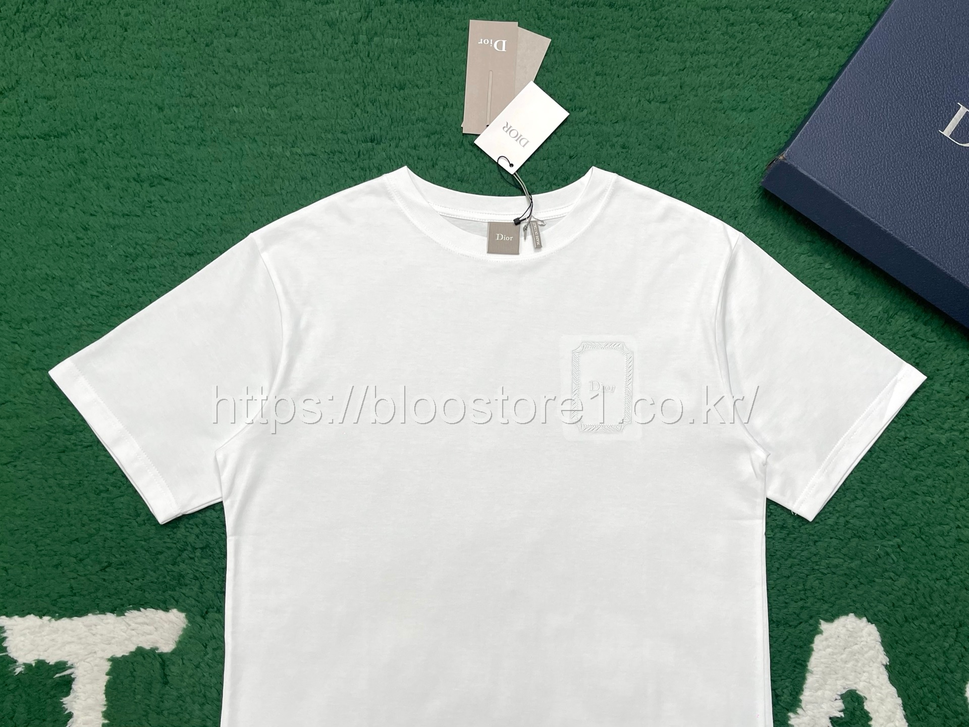 디올 메달리안 릴렉스 핏 코튼 저지 티셔츠 2color (블랙) (화이트)