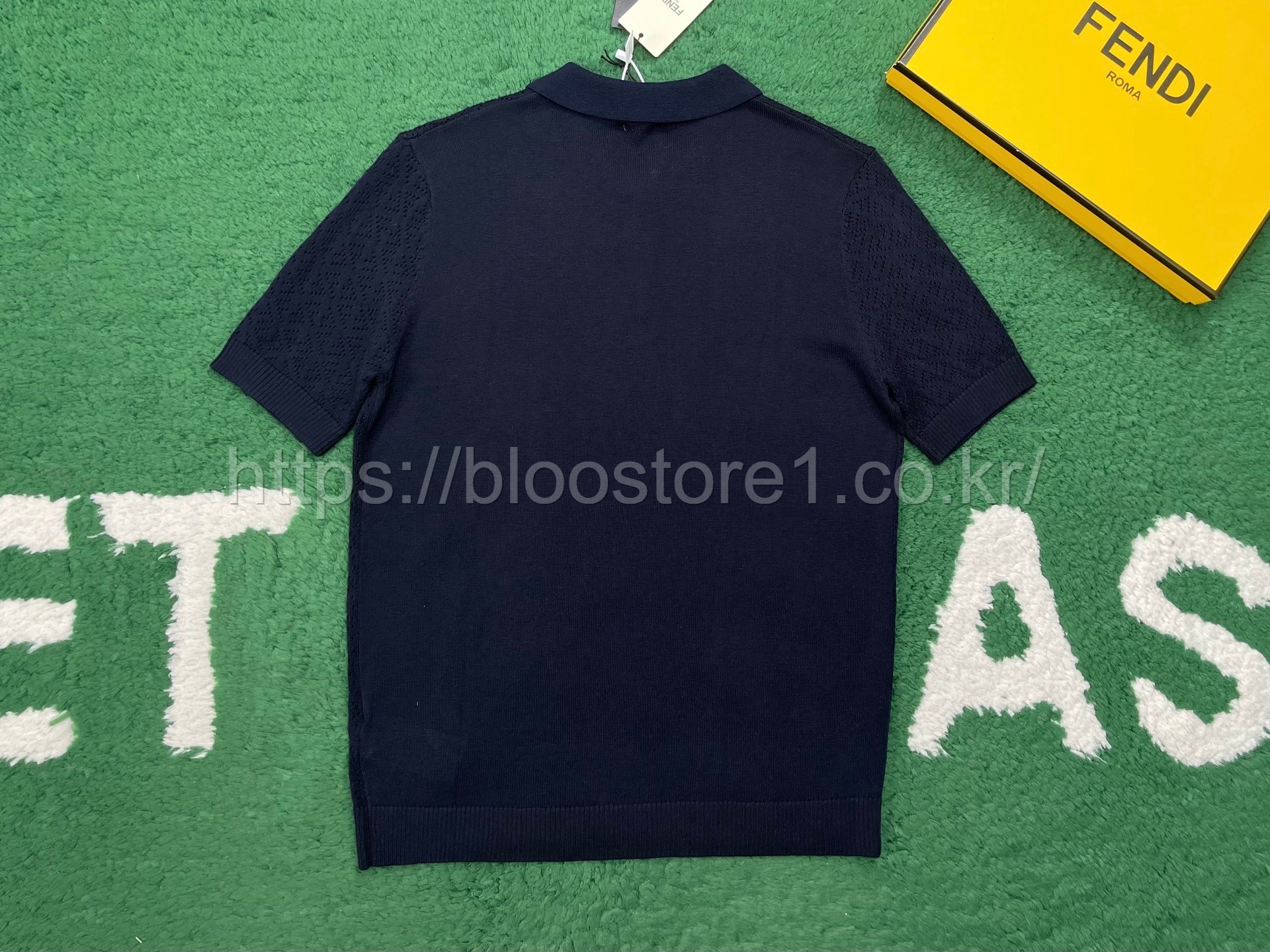 펜디 비스코스 트리콧 폴로 셔츠 2color (네이비) (화이트)