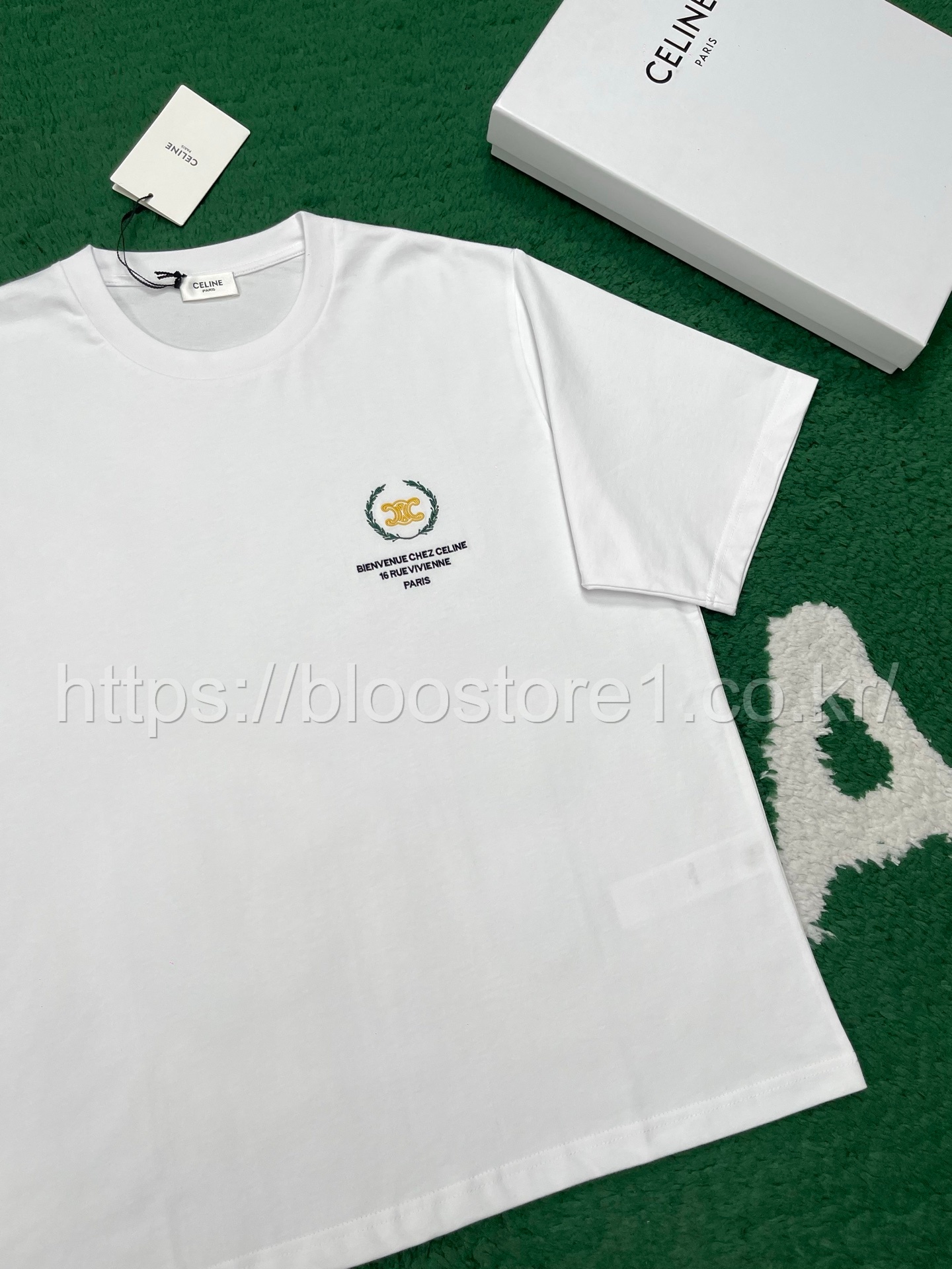 셀린느 트라이엄프 엠블럼 코튼 저지 티셔츠 3color (화이트) (레드) (블랙)