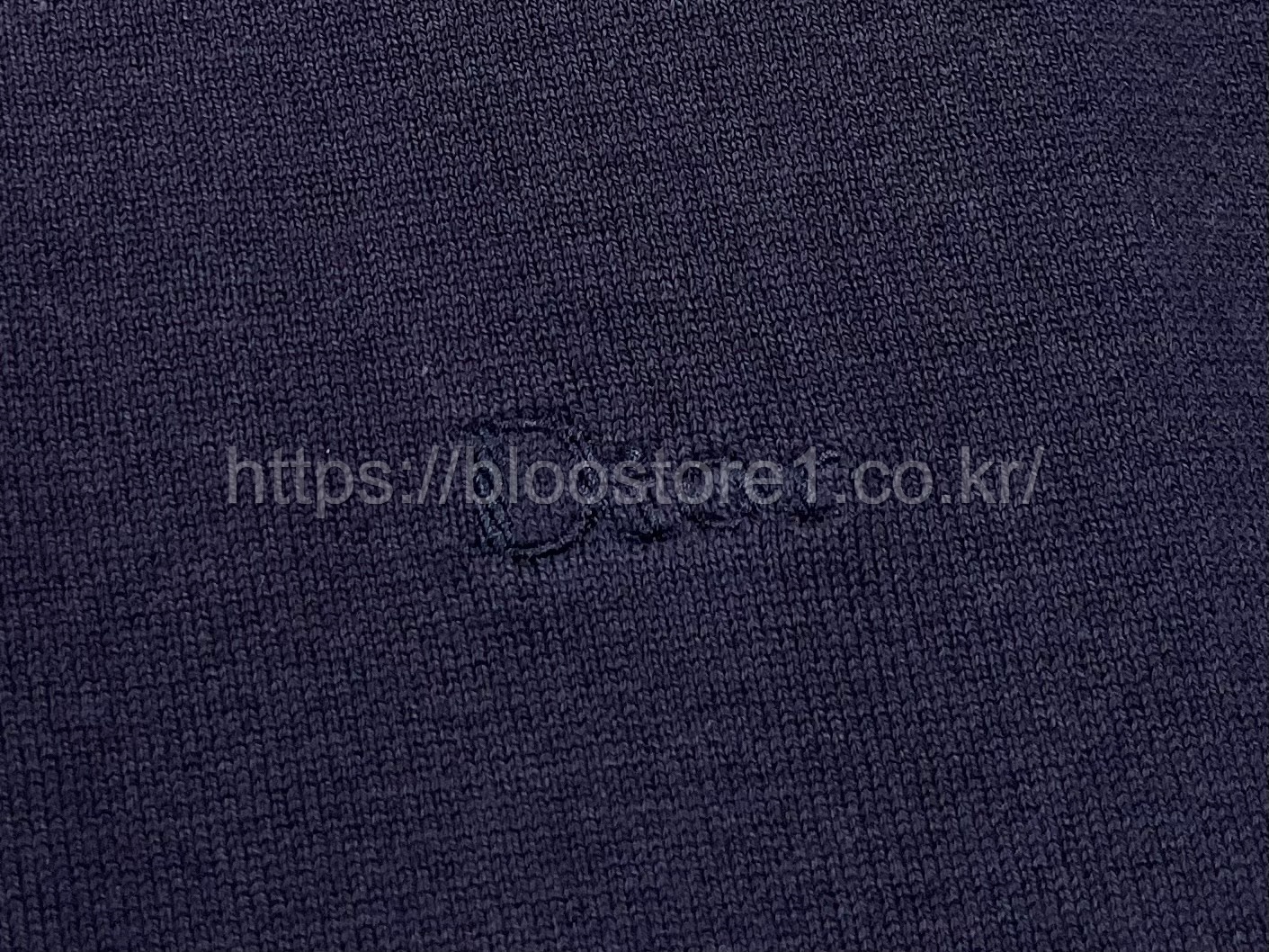디올 울 실크 니트 캐주얼 핏 자수 티셔츠 2color (네이비) (카키)