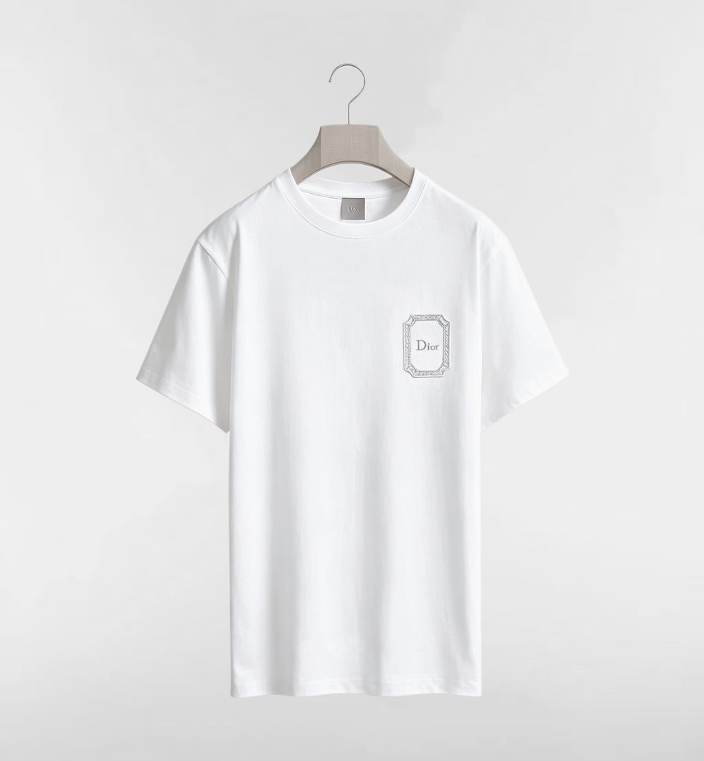 디올 메달리안 릴렉스 핏 코튼 저지 티셔츠 2color (블랙) (화이트)