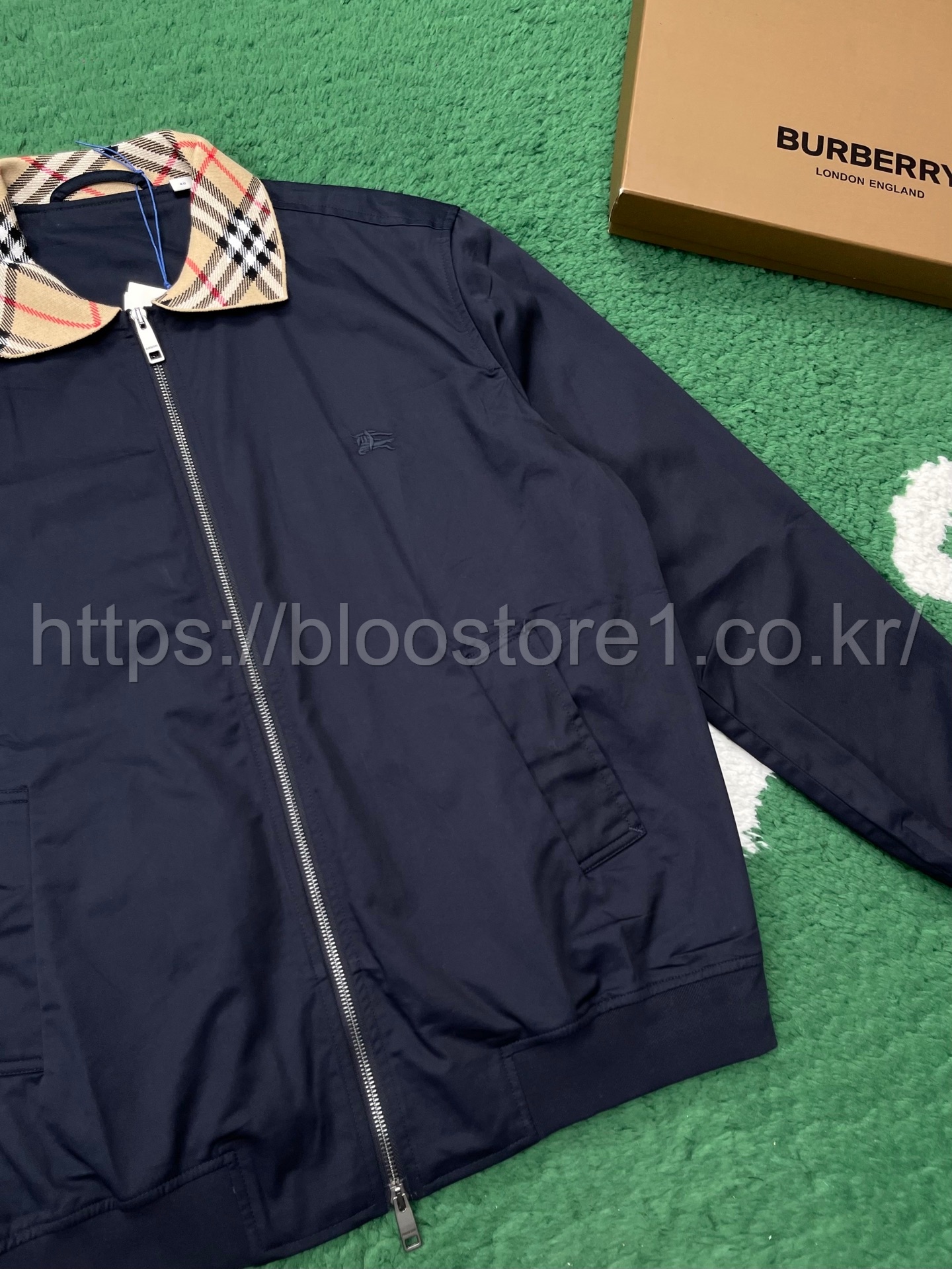 버버리 개버딘 글렌필즈 해링턴 재킷 2color (네이비) (화이트)