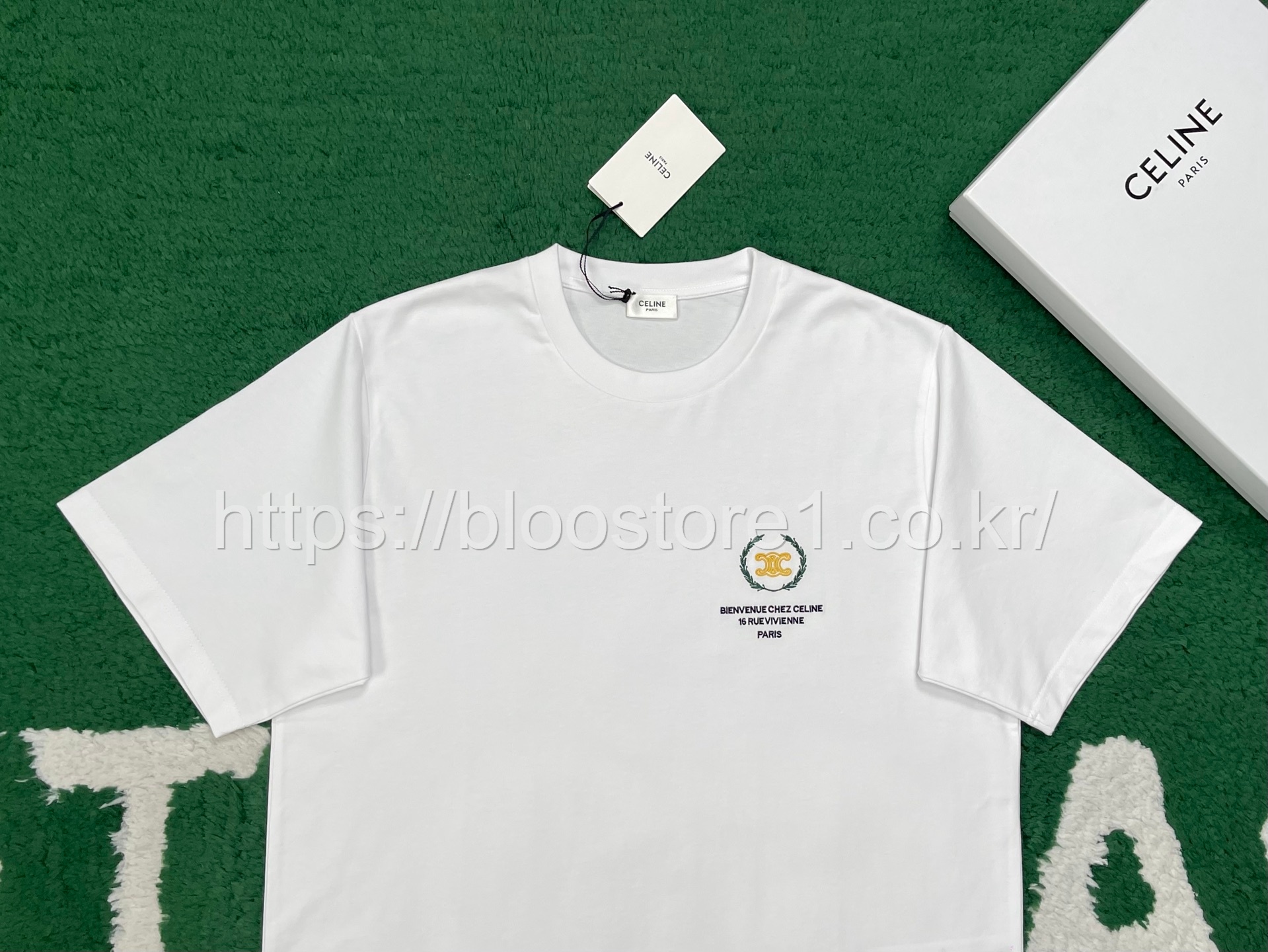 셀린느 트라이엄프 엠블럼 코튼 저지 티셔츠 3color (화이트) (레드) (블랙)