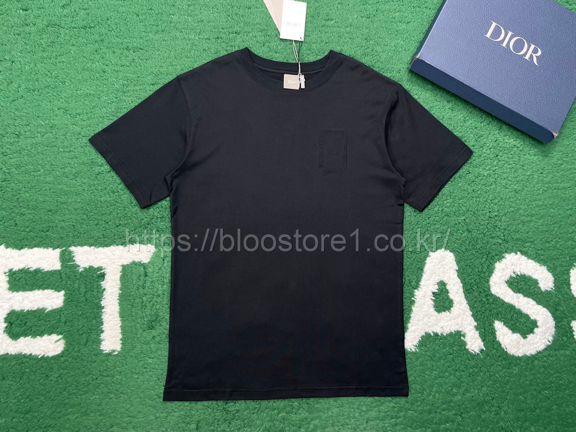 디올 메달리안 릴렉스 핏 코튼 저지 티셔츠 2color (블랙) (화이트)
