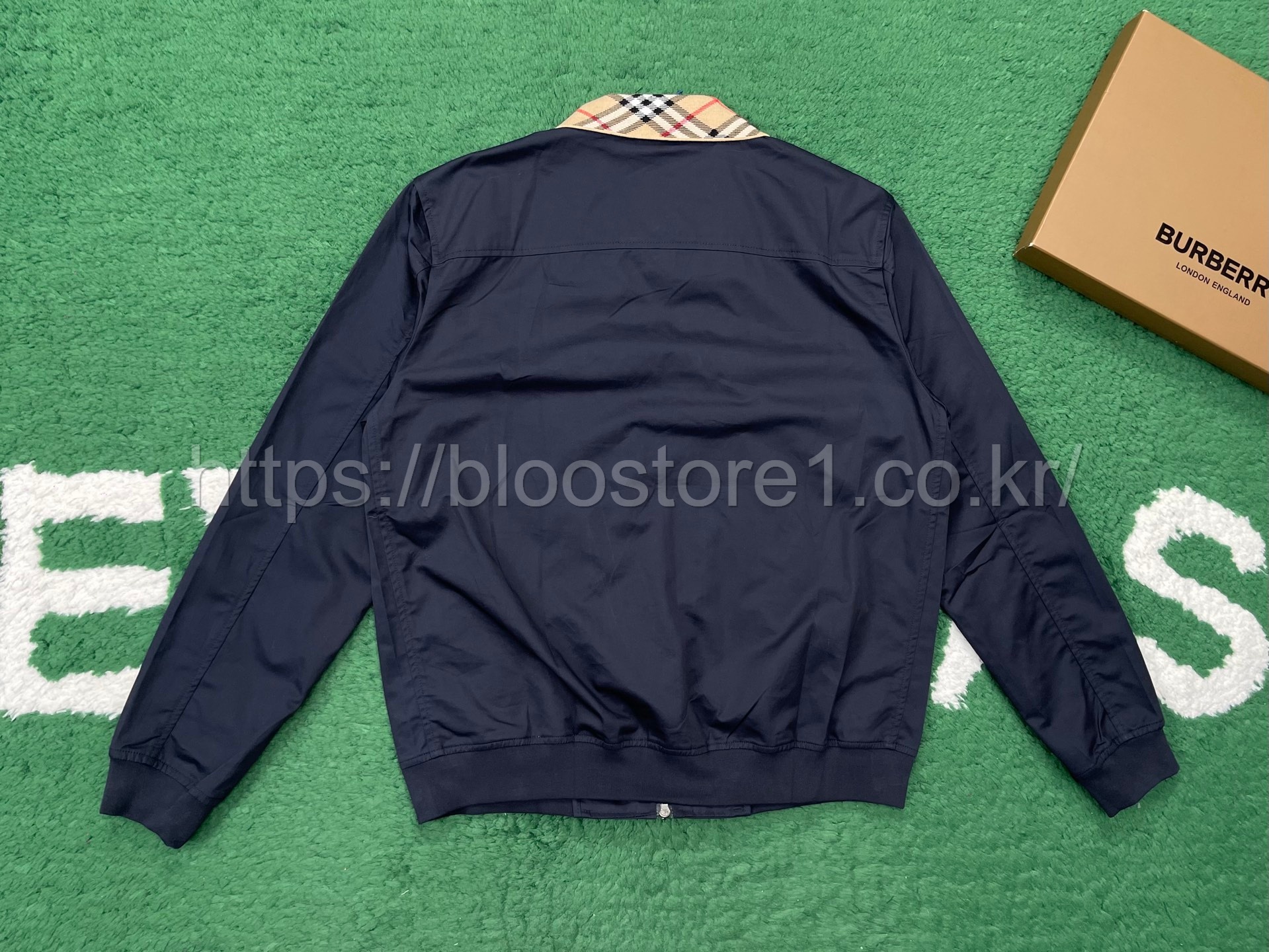 버버리 개버딘 글렌필즈 해링턴 재킷 2color (네이비) (화이트)