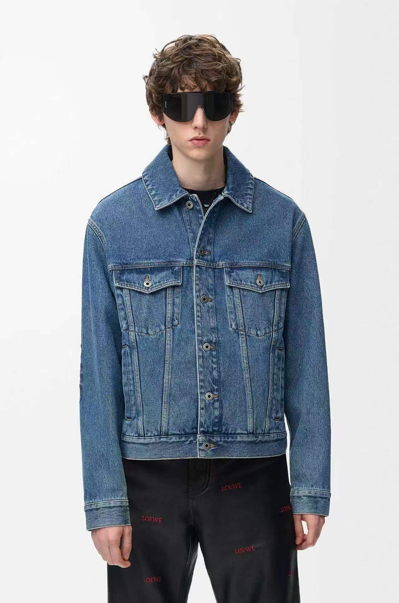 로에베 아나그램 데님 자켓 2color (블랙) (블루)