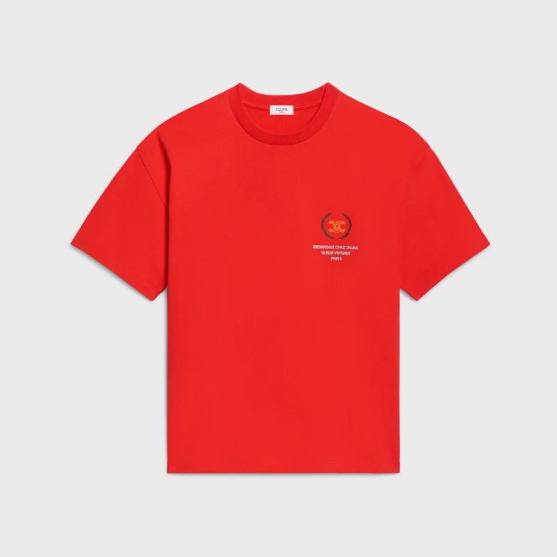 셀린느 트라이엄프 엠블럼 코튼 저지 티셔츠 3color (화이트) (레드) (블랙)