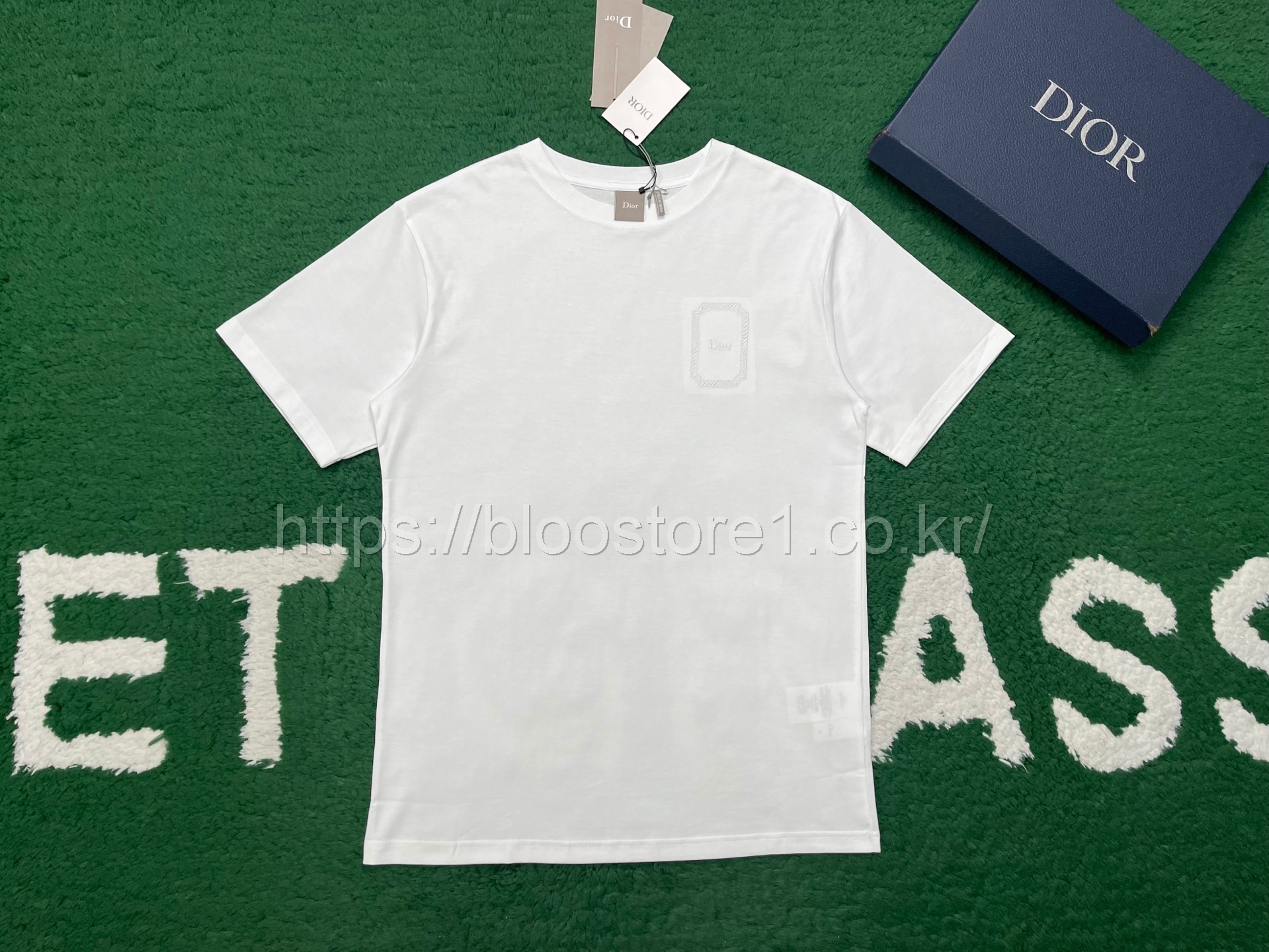 디올 메달리안 릴렉스 핏 코튼 저지 티셔츠 2color (블랙) (화이트)