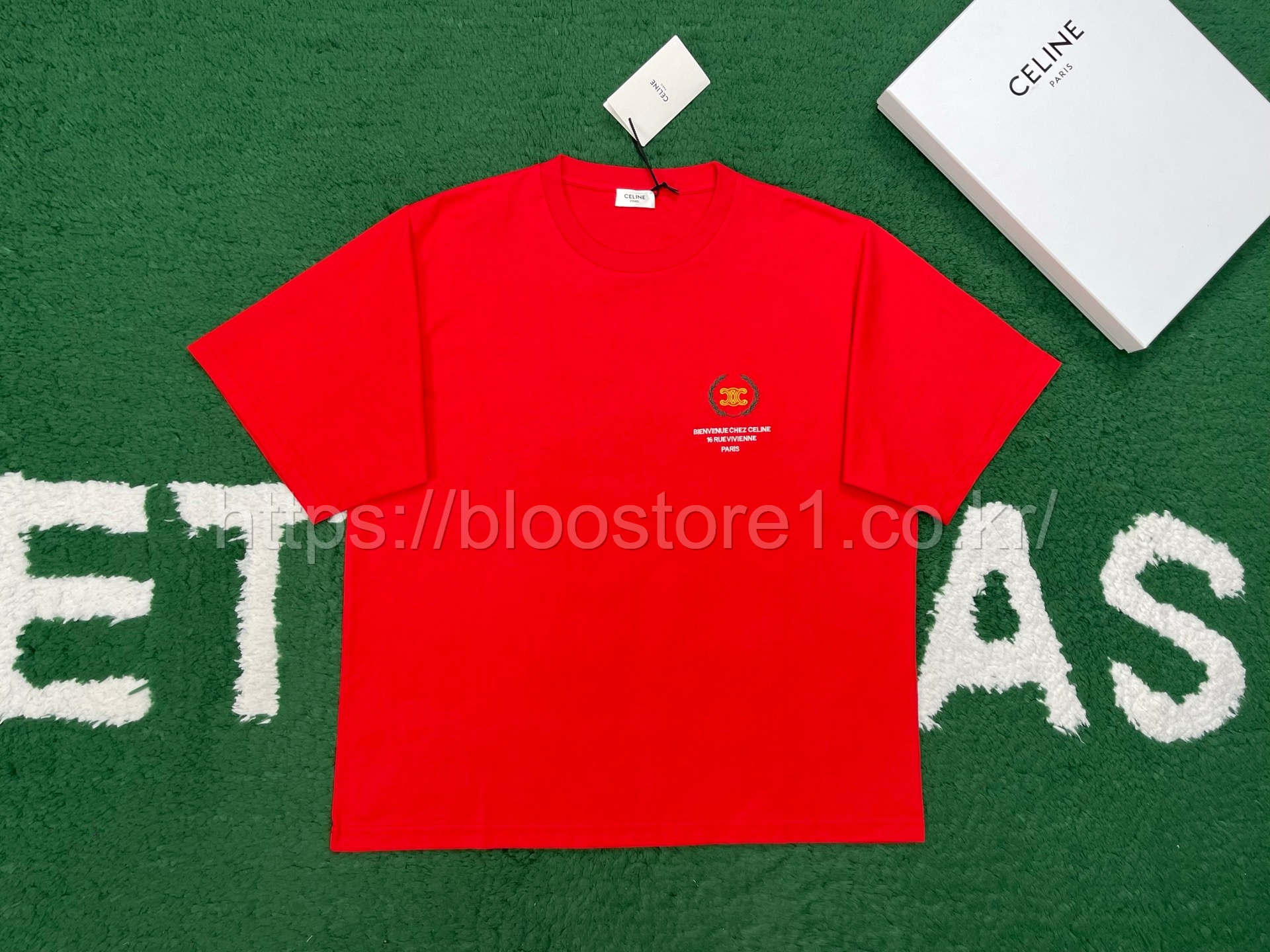 셀린느 트라이엄프 엠블럼 코튼 저지 티셔츠 3color (화이트) (레드) (블랙)