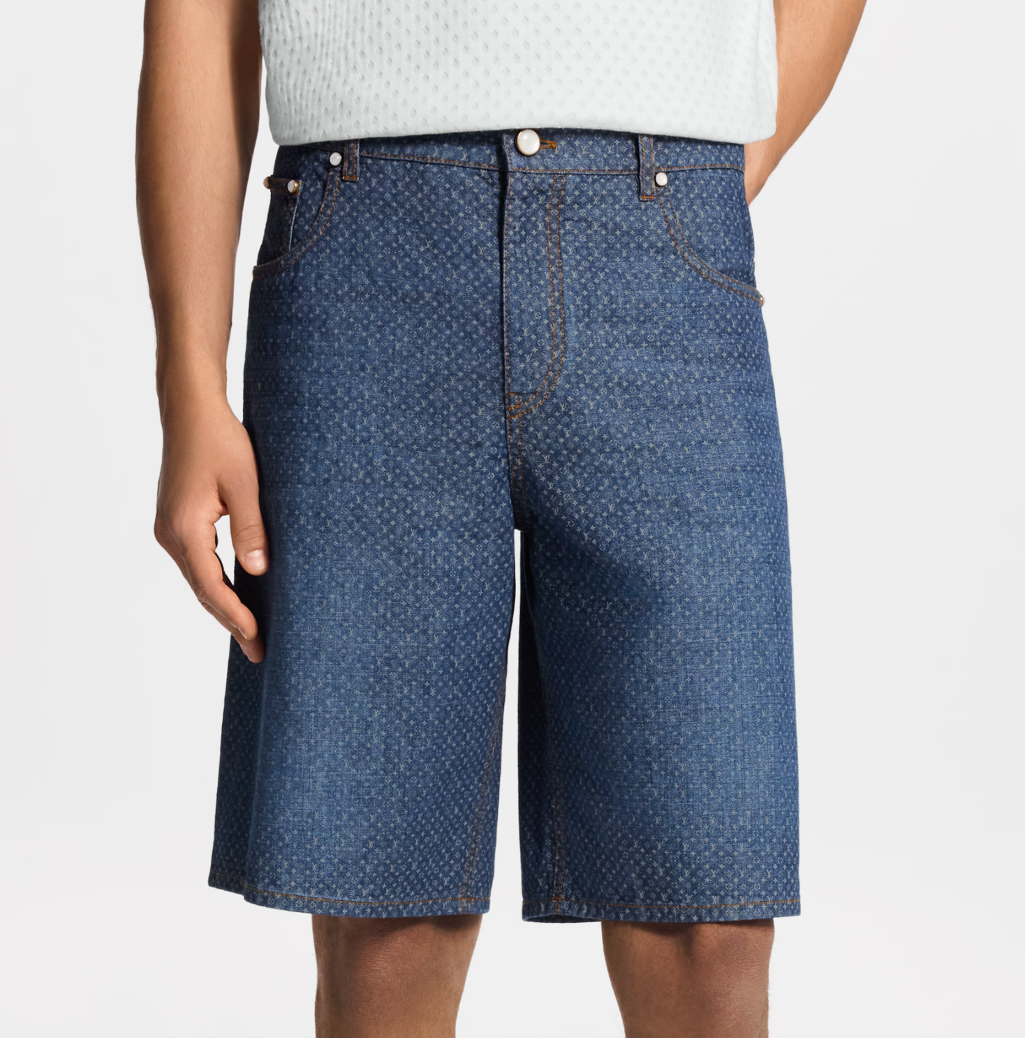루이비통 리플렉티브 나노그램 샴브레이 쇼츠 1AKOPG