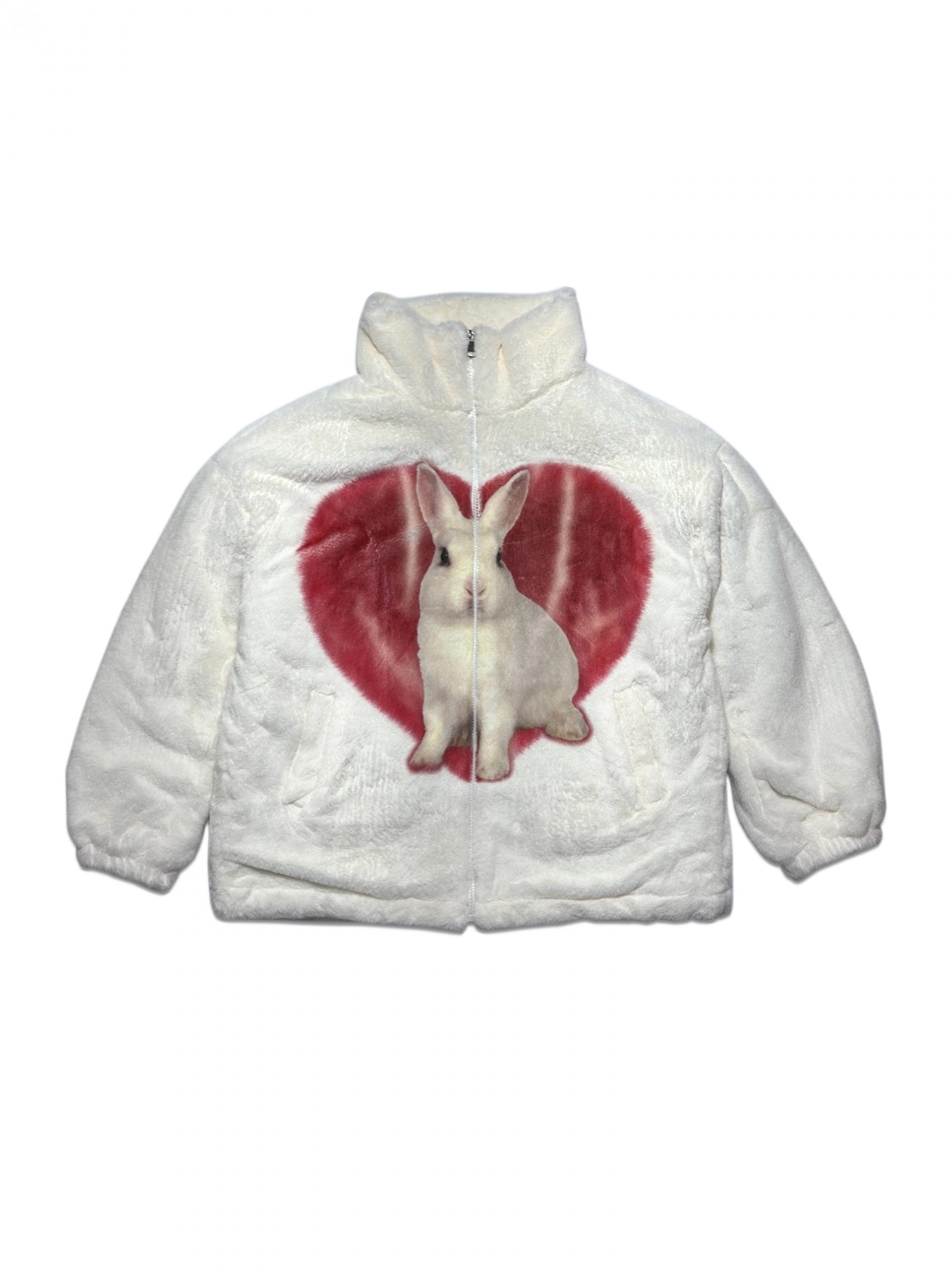 Rabbit Heart Fur Jacket IVORY Ver.2