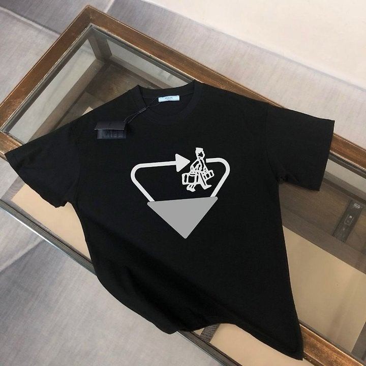 [국내/오늘 배송] 프라다 배색 벨보이 반팔티