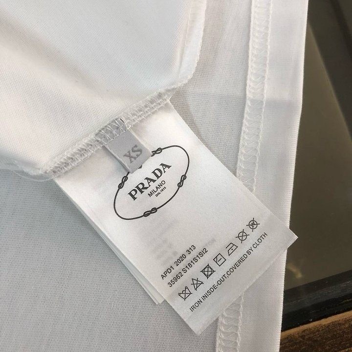 [국내/오늘 배송] 프라다 배색 벨보이 반팔티
