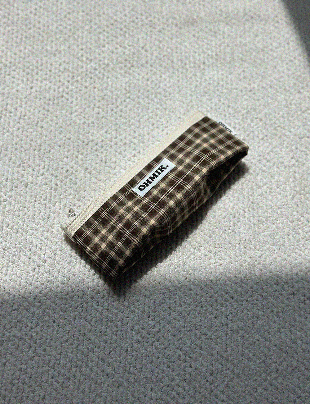 [000] Pencil Pouch - Brown Check 브라운 체크