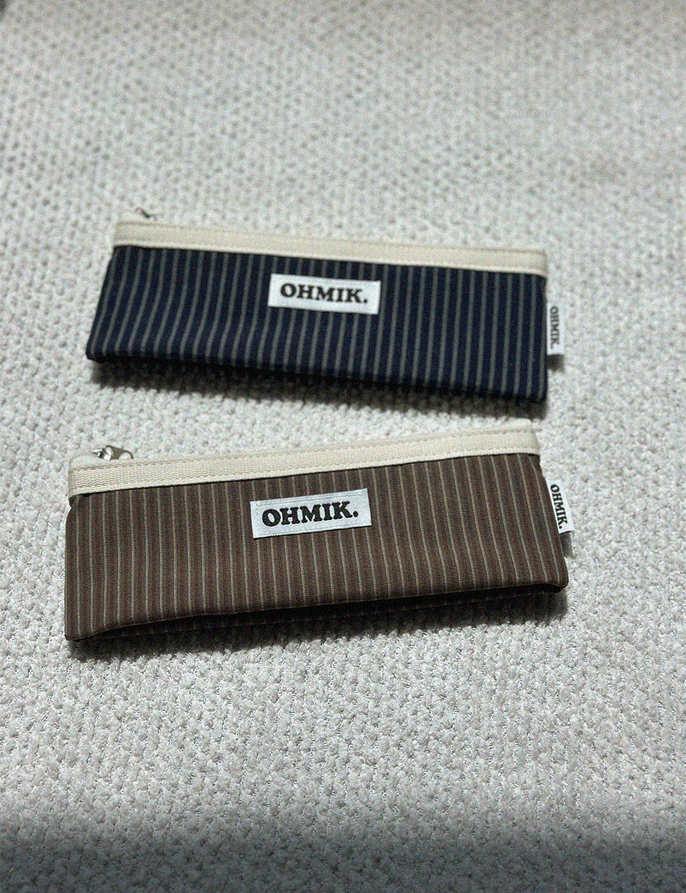 [000] Pencil Pouch - Brown Stripe 브라운 스트라이프