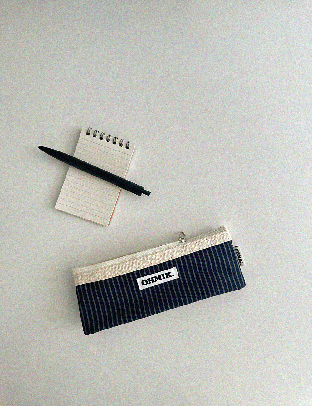 [000] Pencil Pouch - Navy Stripe 네이비 스트라이프