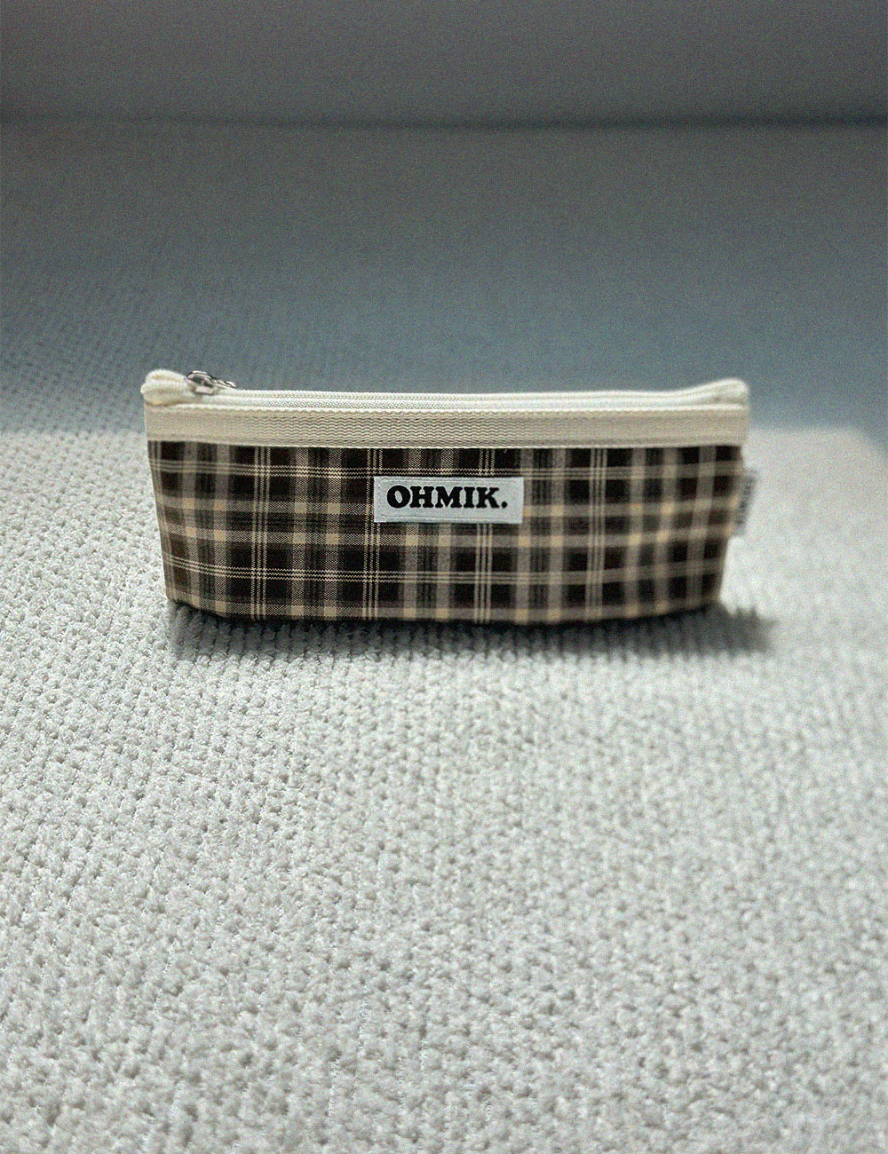 [000] Pencil Pouch - Brown Check 브라운 체크