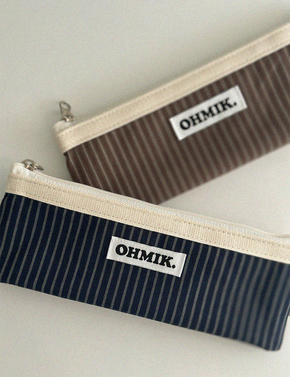 [000] Pencil Pouch - Navy Stripe 네이비 스트라이프