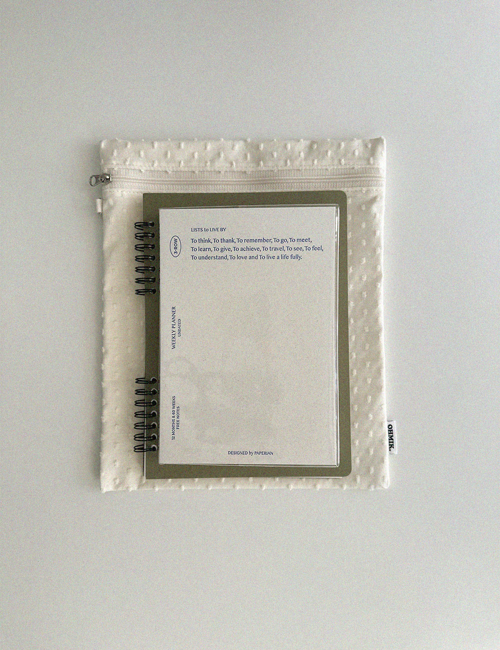 Book Pouch - White Truffle 화이트 트러플