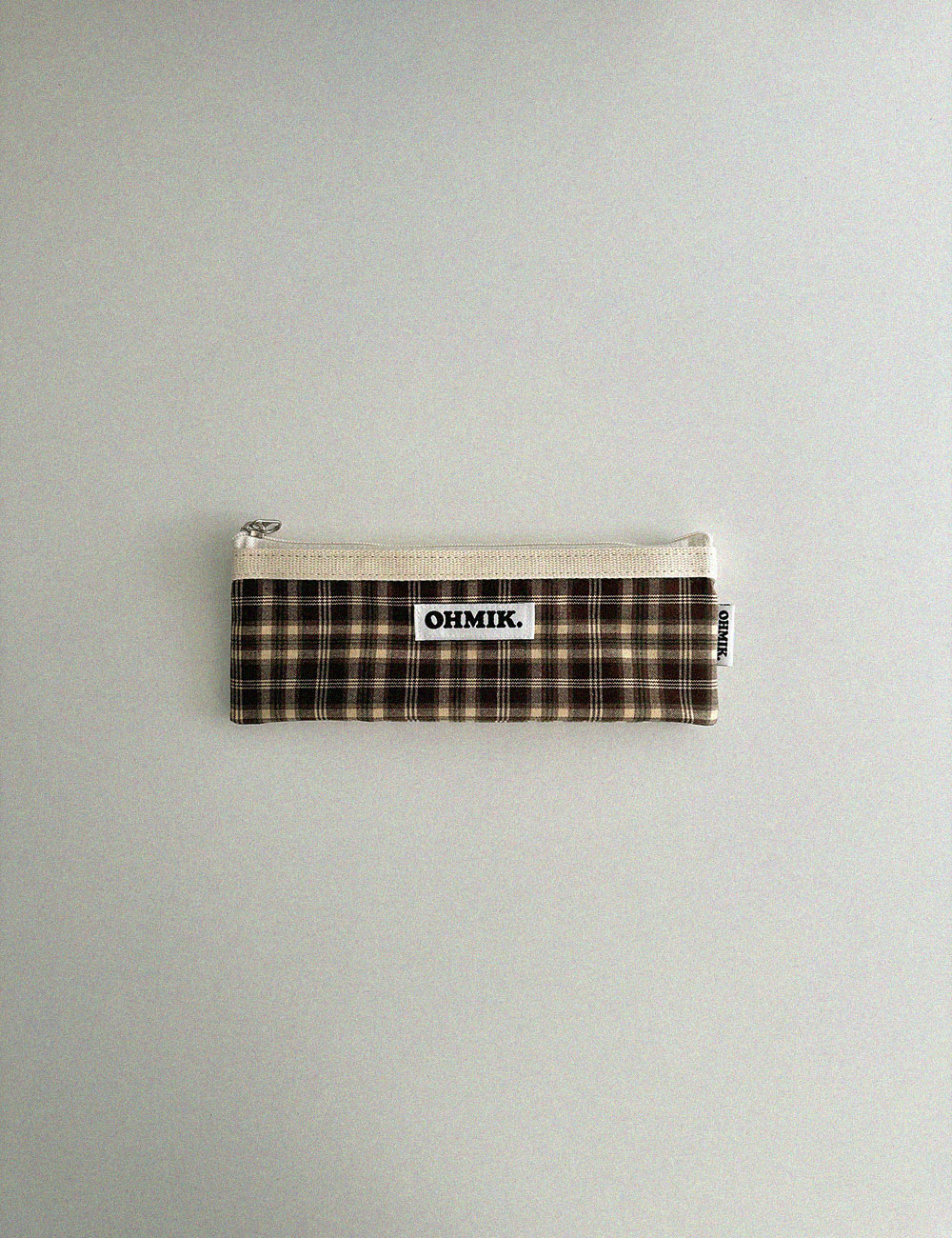 [000] Pencil Pouch - Brown Check 브라운 체크