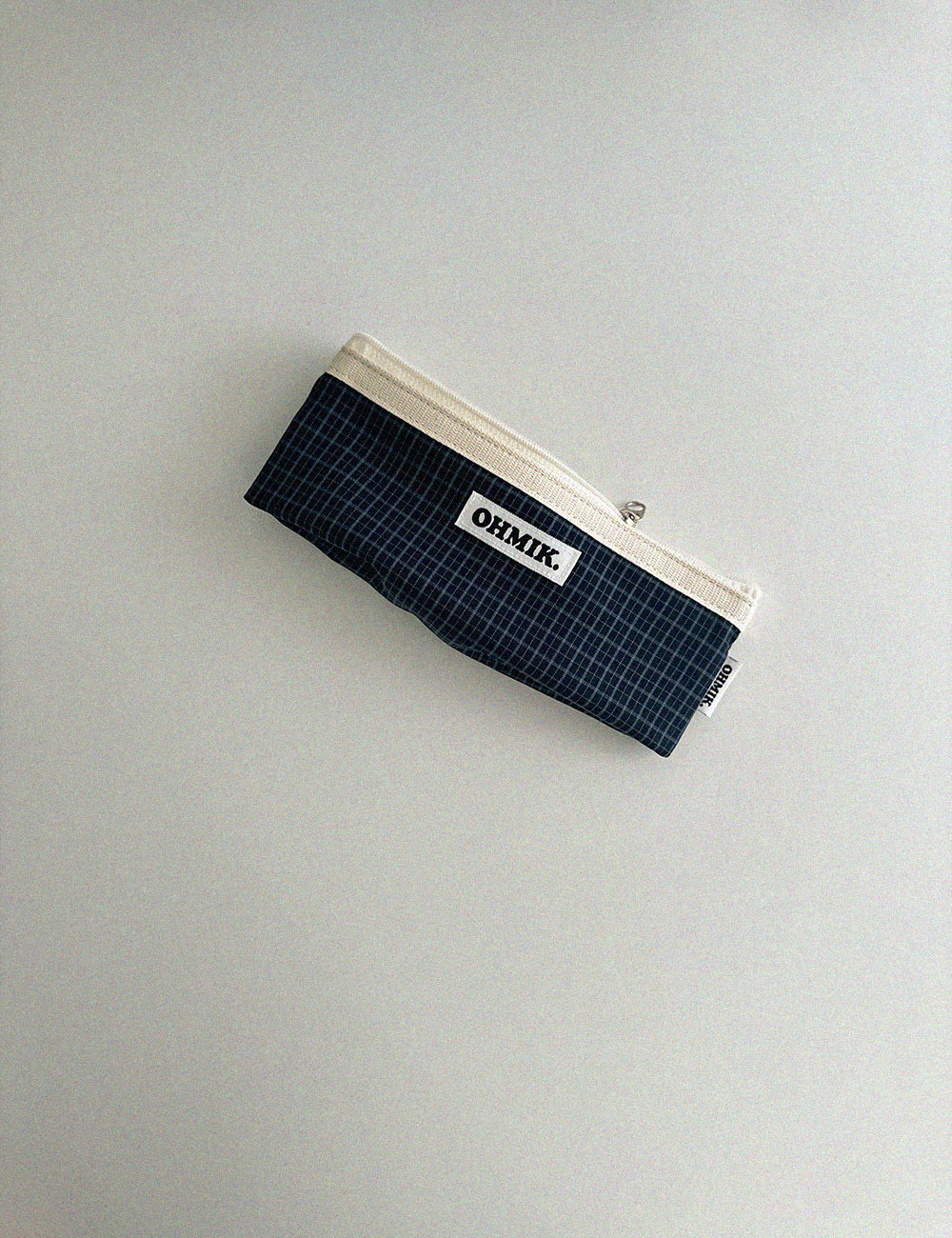 [000] Pencil Pouch - Navy Check 네이비 체크