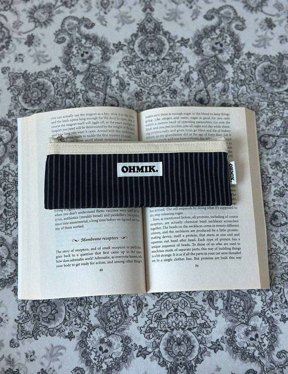 [000] Pencil Pouch - Navy Stripe 네이비 스트라이프