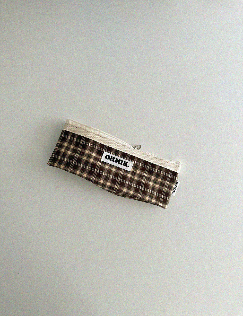 [000] Pencil Pouch - Brown Check 브라운 체크