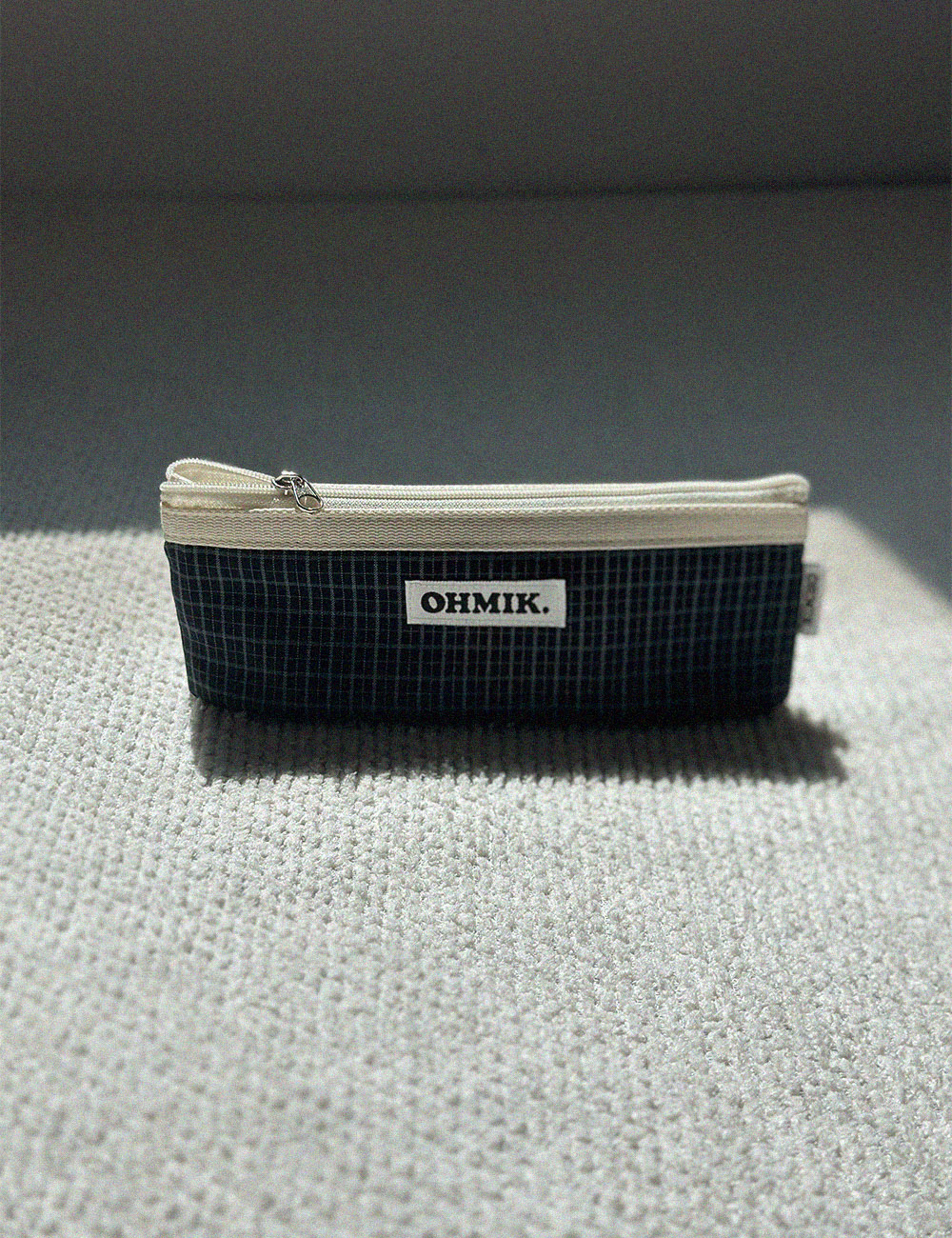[000] Pencil Pouch - Navy Check 네이비 체크