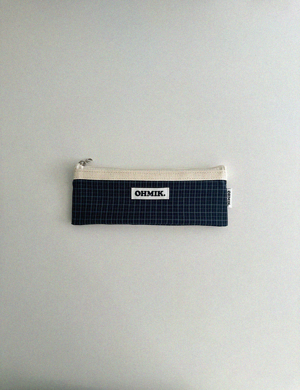 [000] Pencil Pouch - Navy Check 네이비 체크