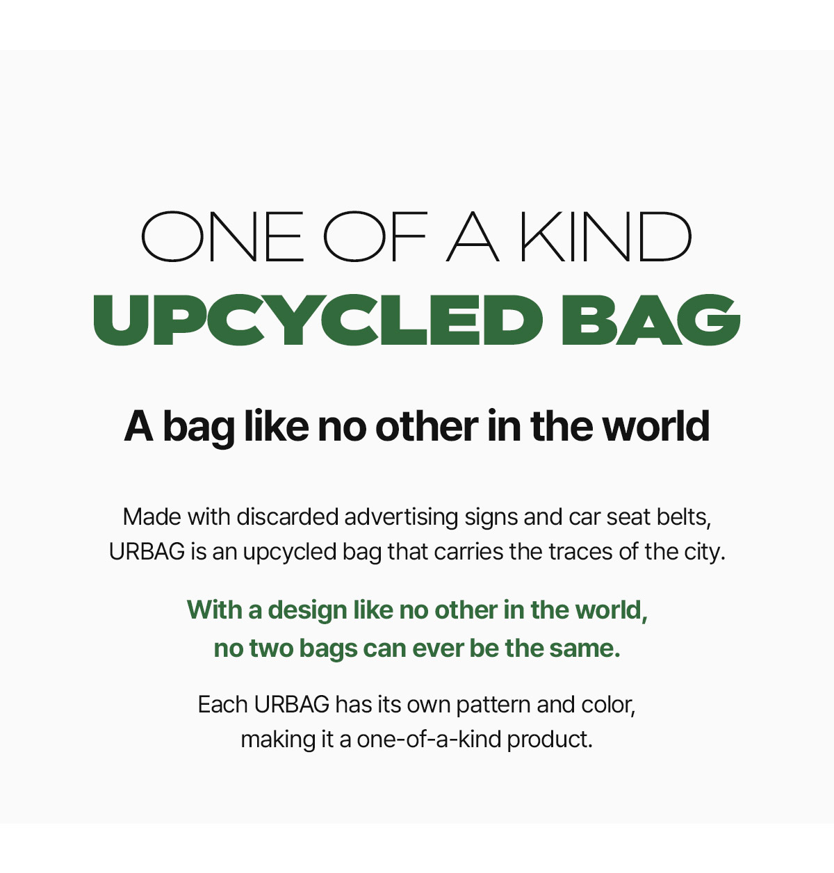 Zero Percent 0% URBAG Upcycled Crescent Hobo Bag
