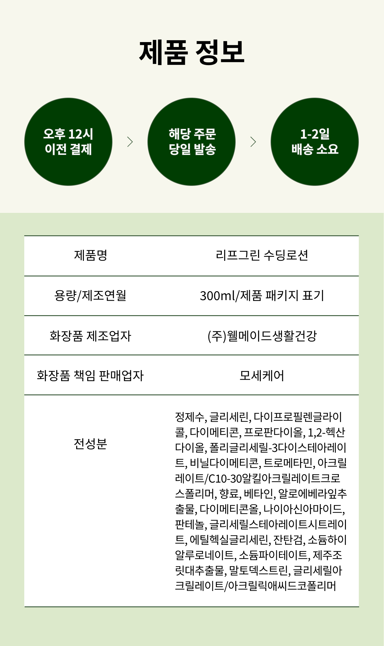 리프그린 수딩로션 300ml/Leaf Green SOOTHING LOTION 300ml(바디 로션)