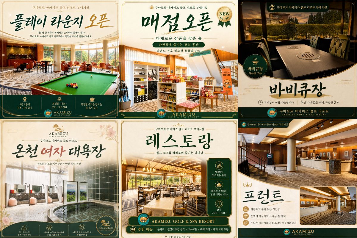 구마모토 아카미즈 골프리조트｜아소 온천 골프여행 2박3일 99.9만원~