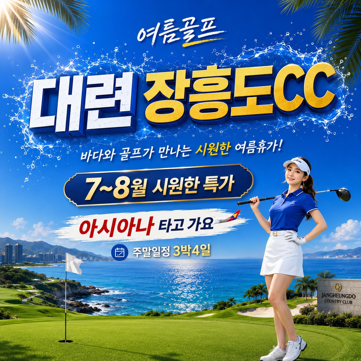 ⛳ 대련 장흥도 골프 3박 4일 72홀 특가