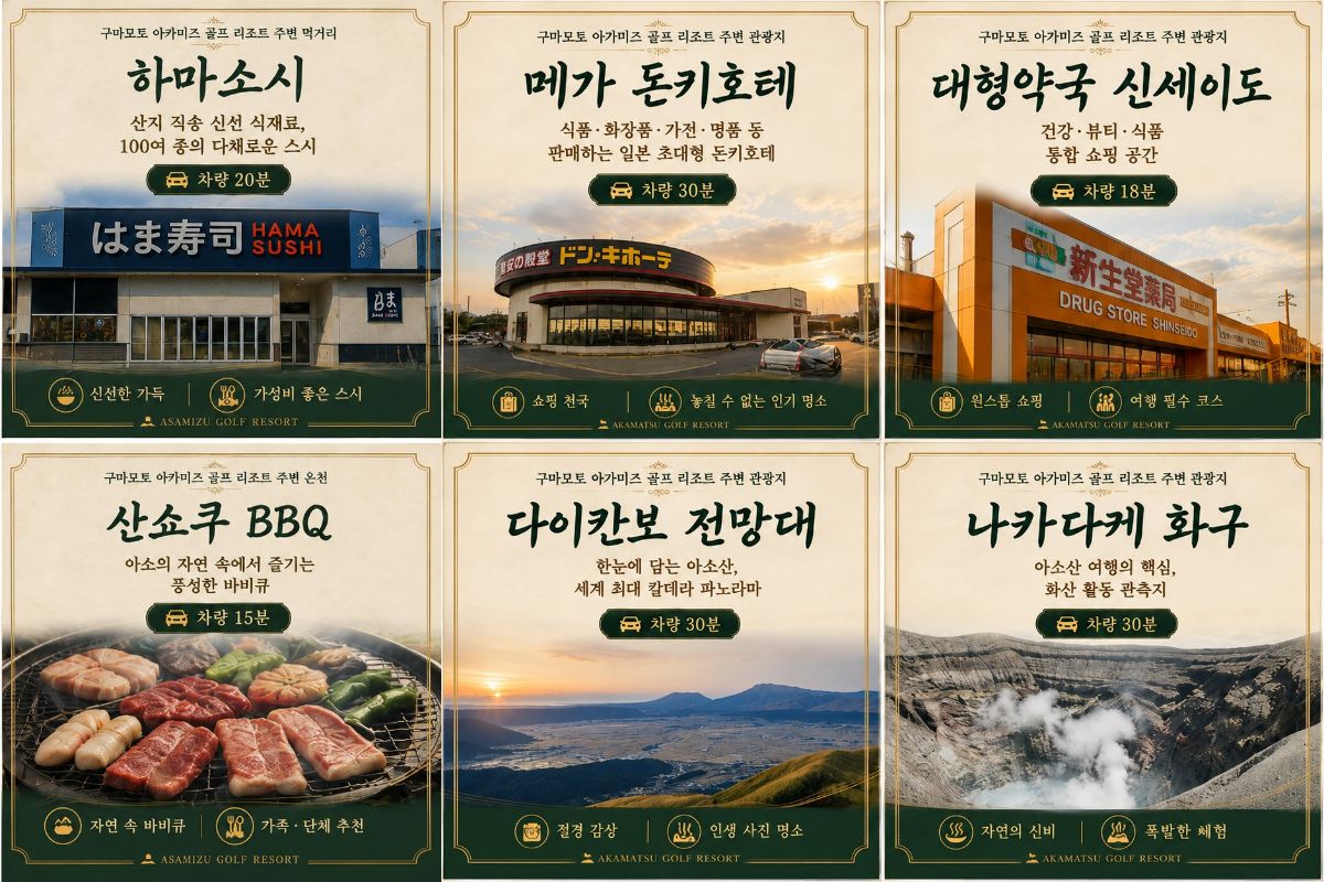 구마모토 아카미즈 골프리조트｜아소 온천 골프여행 2박3일 99.9만원~