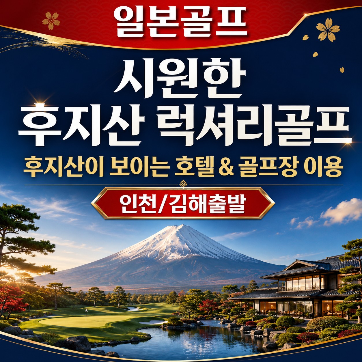 ⛳️시원한 후지산 럭셔리 골프💕