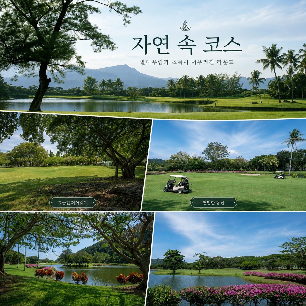 코타키나발루 힐튼호텔 3색 골프 3박5일｜수트라·사바·카람부나이