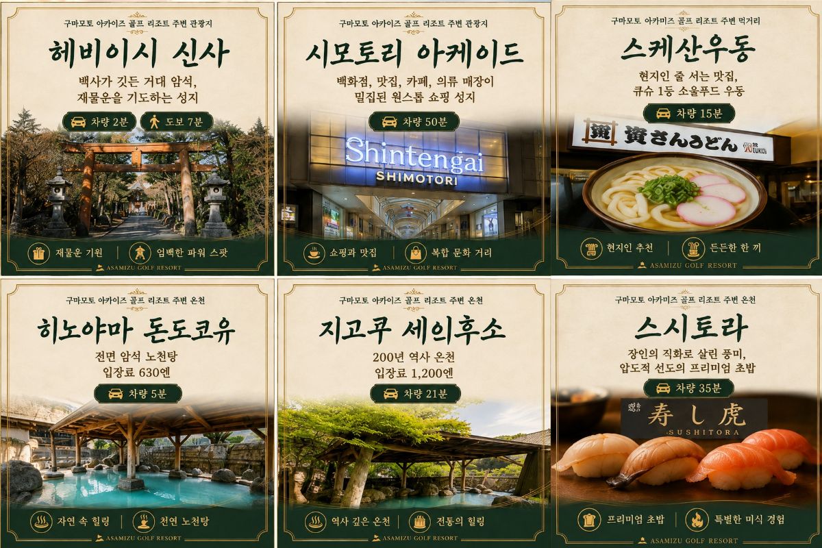 구마모토 아카미즈 골프리조트｜아소 온천 골프여행 2박3일 99.9만원~