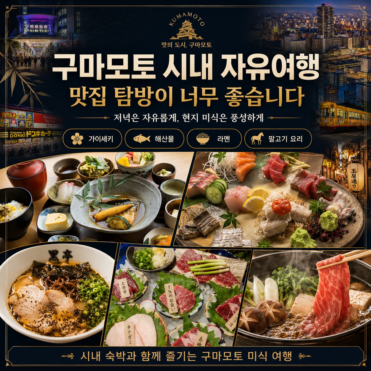🏌️‍♂️ 구마모토 시내호텔 골프투어