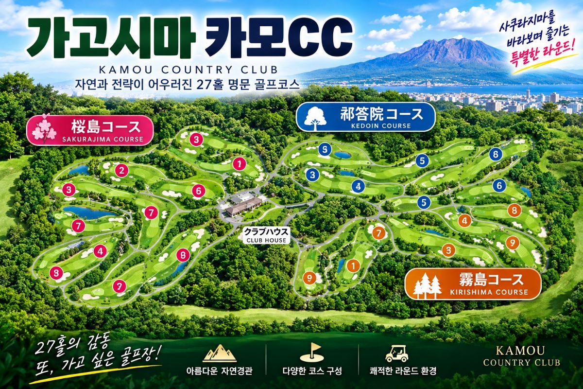 가고시마 골프여행 | 카모CC 27홀 · 시내호텔 자유여행