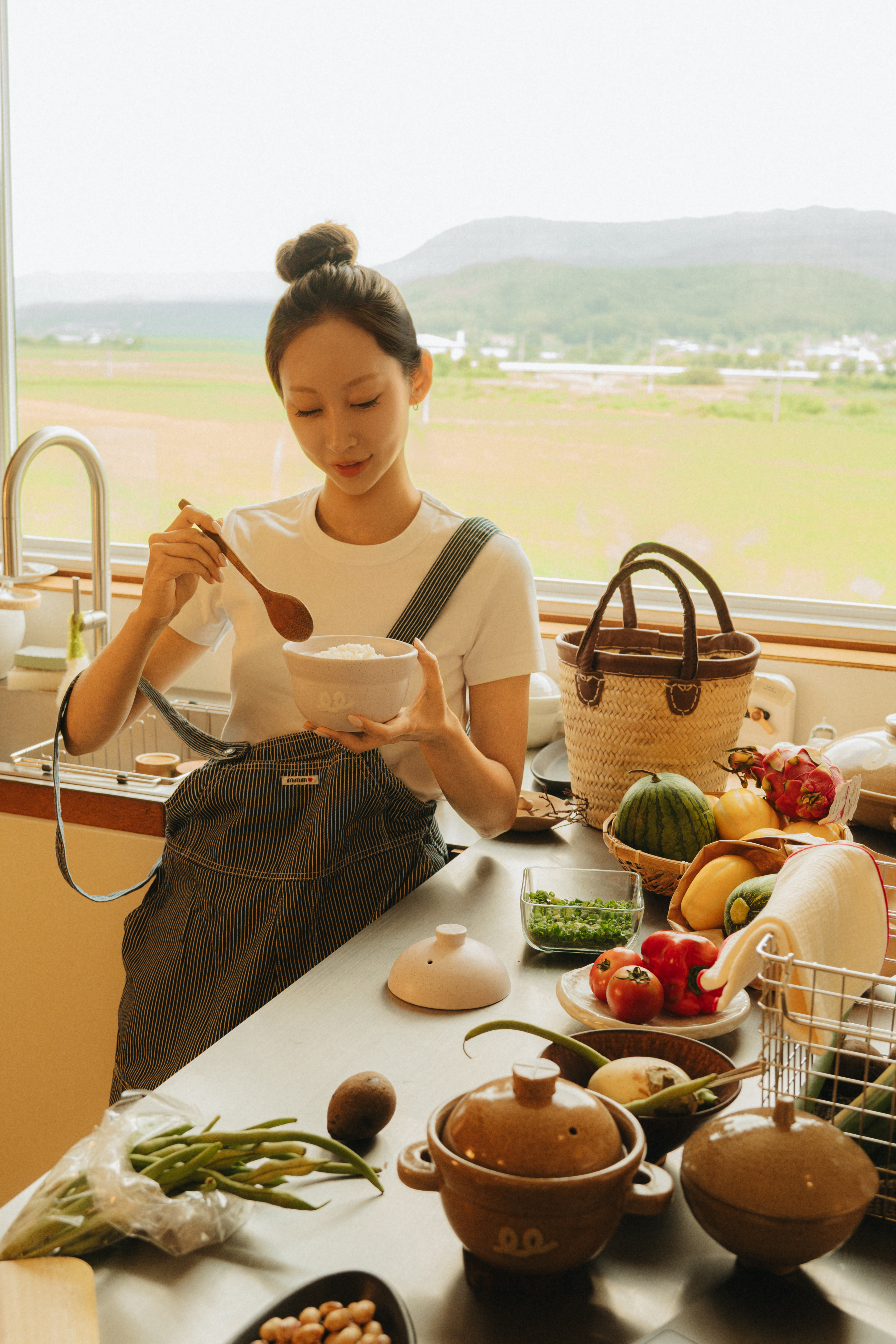 솥밭 마켓 바스켓 · 소가죽 브라운