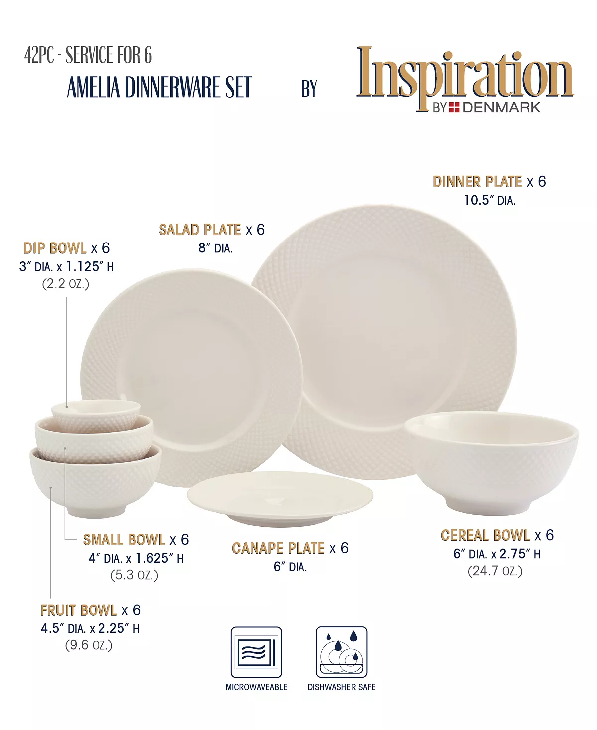[Macy's] 42Pc Tabletops Unlimited Inspiration By Denmark Amelia