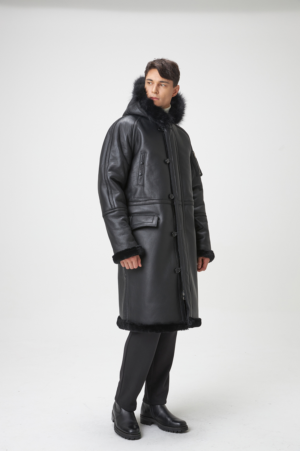 코트 모델 착용 이미지-S9L20