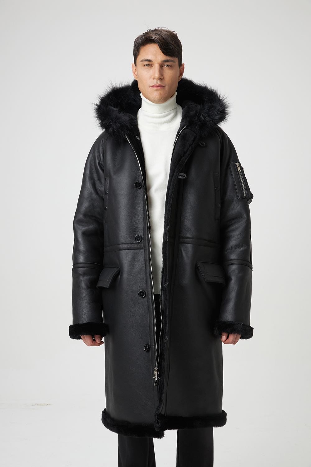 코트 모델 착용 이미지-S1L18