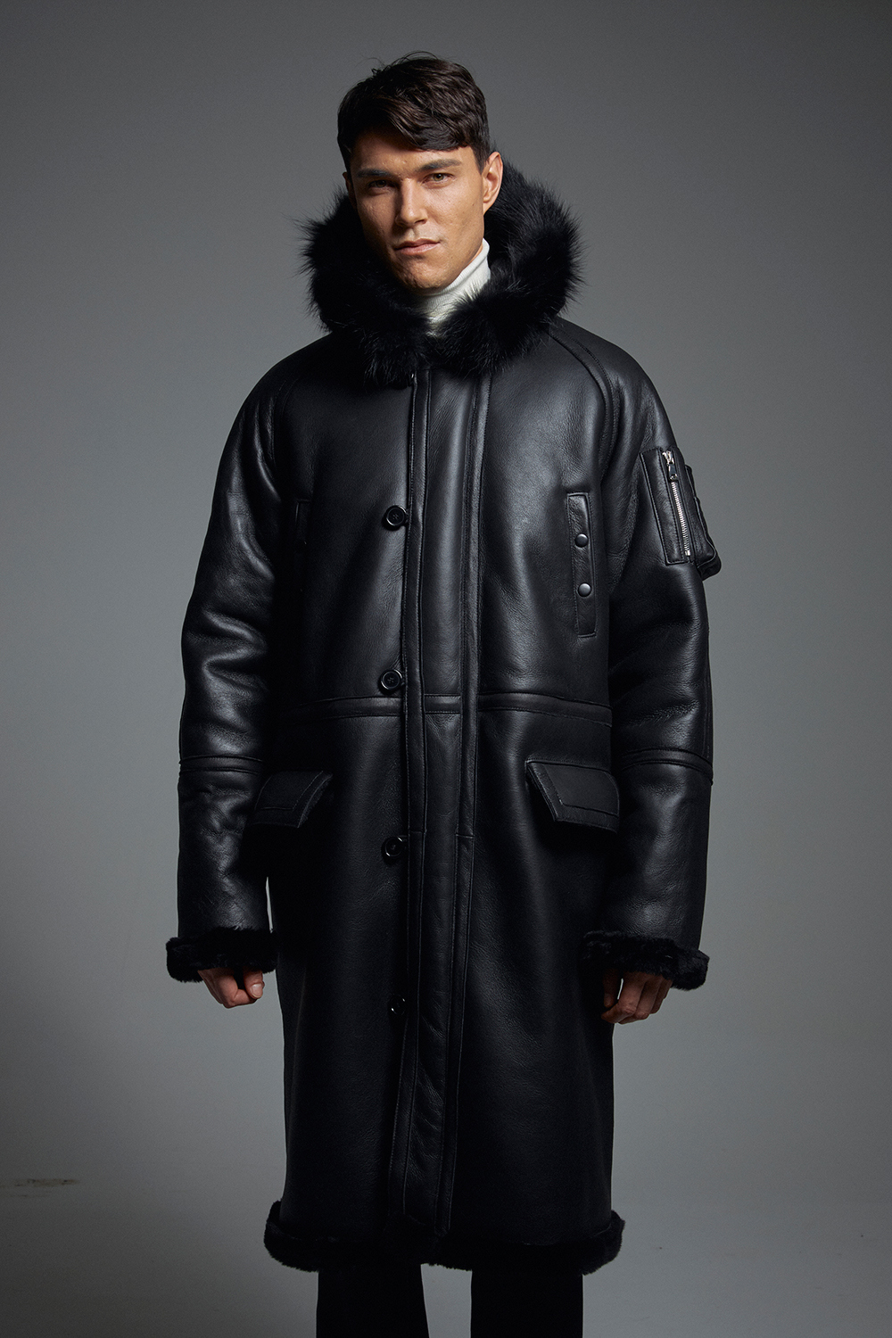 코트 모델 착용 이미지-S1L36