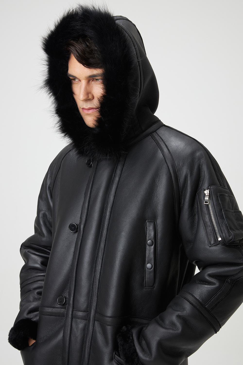 코트 모델 착용 이미지-S1L14